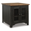 Bowery Hill Rustic Farmhouse Coffee Table & End Table Set in Black &Brown