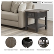 Bowery Hill 2-Piece Coffee & End Table Set in Gray & Brown