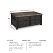 Bowery Hill 2-Piece Coffee & End Table Set in Gray & Brown