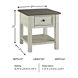 Bowery Hill 3-Piece Cocktail & End Tables Set in Two-Tone Finish