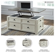 Bowery Hill 3-Piece Cocktail & End Tables Set in Two-Tone Finish