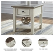 Bowery Hill 3-Piece Cocktail & End Tables Set in Two-Tone Finish