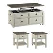 Bowery Hill 3-Piece Cocktail & End Tables Set in Two-Tone Finish