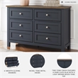 Bowery Hill Solid Wood Queen Panel Headboard & Dresser Set