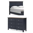 Bowery Hill Solid Wood Queen Panel Headboard & Dresser Set