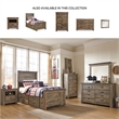 Bowery Hill Queen Panel Headboard & Dresser Set in Brown Rustic Finish
