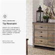 Bowery Hill Queen Panel Headboard & Dresser Set in Brown Rustic Finish