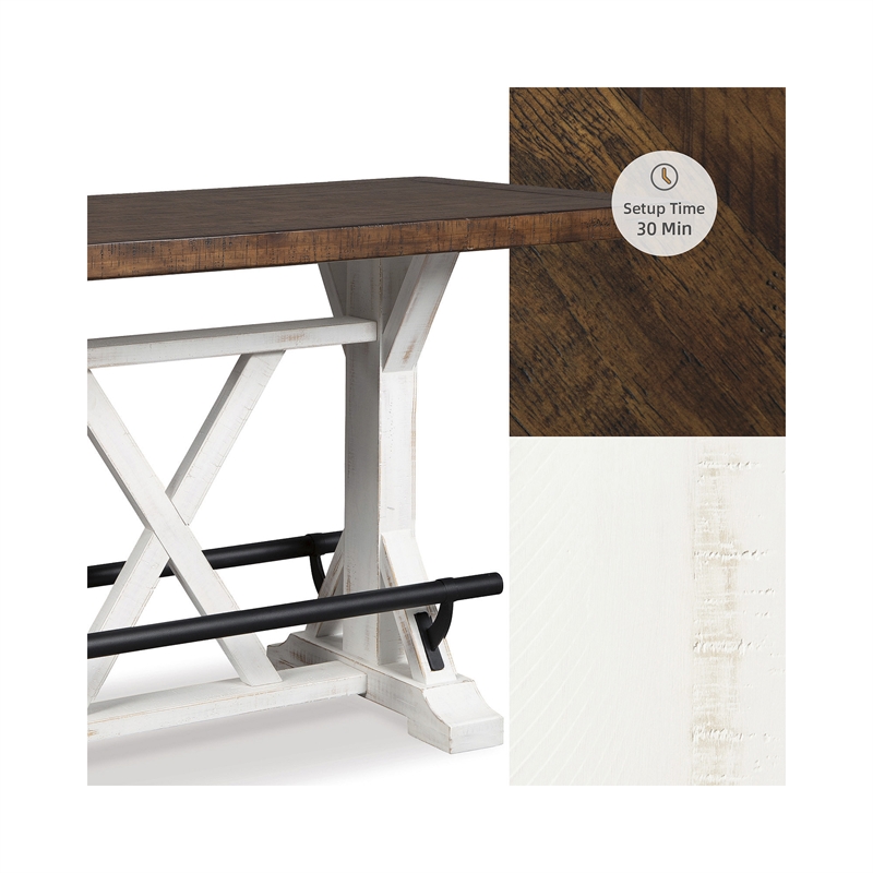 Bowery Hill 5-Piece Dining Counter Height Table & Adjustable Swivel Stools