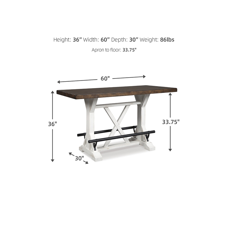 Bowery Hill 5-Piece Dining Counter Height Table & Adjustable Swivel Stools