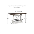 Bowery Hill 5-Piece Dining Counter Height Table & Adjustable Swivel Stools