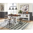 Bowery Hill 5-Piece Dining Counter Height Table & Adjustable Swivel Stools