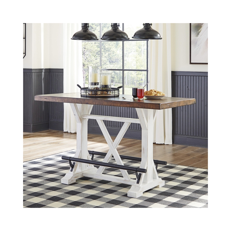 Bowery Hill 5-Piece Dining Counter Height Table & Adjustable Swivel Stools