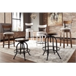 Bowery Hill 5-Piece Dining Counter Height Table & Adjustable Swivel Stools