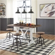 Bowery Hill 5-Piece Dining Counter Height Table & Adjustable Swivel Stools