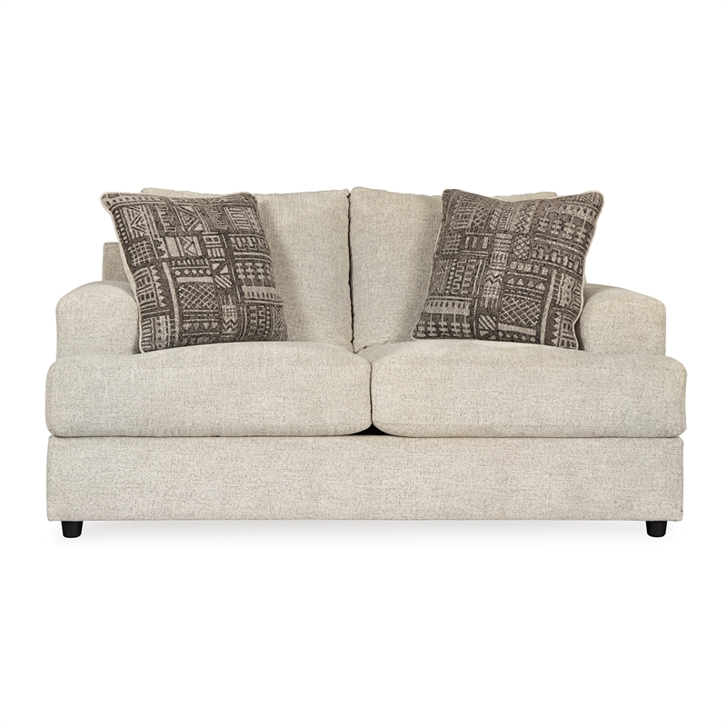 Bowery Hill 2-Piece Living Room Set of  Sofa & Loveseat in Chenille Upholstery