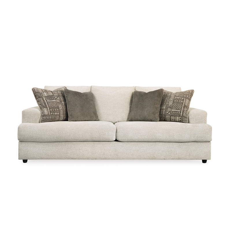 Bowery Hill 2-Piece Living Room Set of  Sofa & Loveseat in Chenille Upholstery