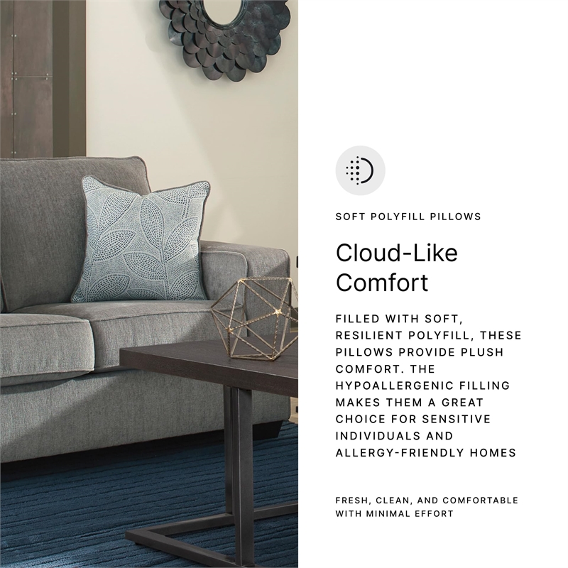 Bowery Hill Loveseat & Sofa Set in Alloy Upholstered Chenille