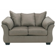 Bowery Hill Loveseat & Sofa Set in Cobblestone Polyester Fabric