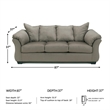 Bowery Hill Loveseat & Sofa Set in Cobblestone Polyester Fabric