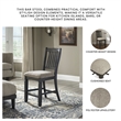 Bowery Hill 5-Piece Counter Height Dining Set of Wine Rack Table & 4 Chairs