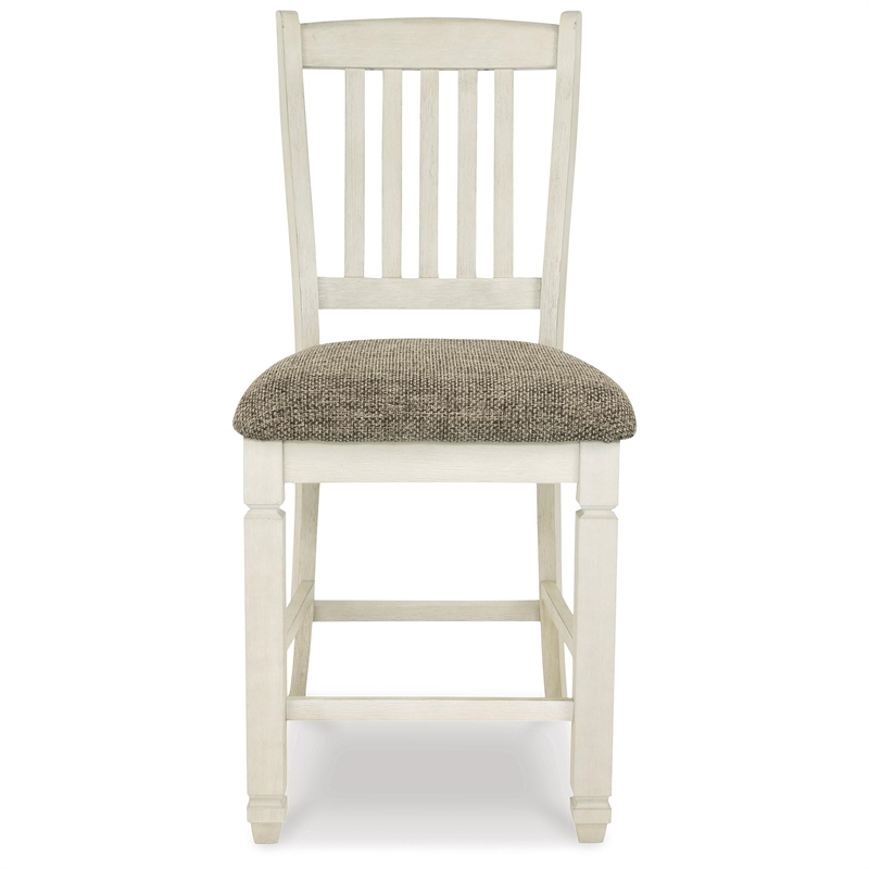 Bowery Hill 7-Piece Counter Height Dining Set of Table & Upholstered Chairs