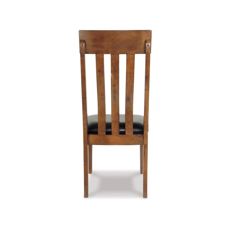 Bowery Hill Set of 2 Upholstered Dining Chairs in Medium Brown