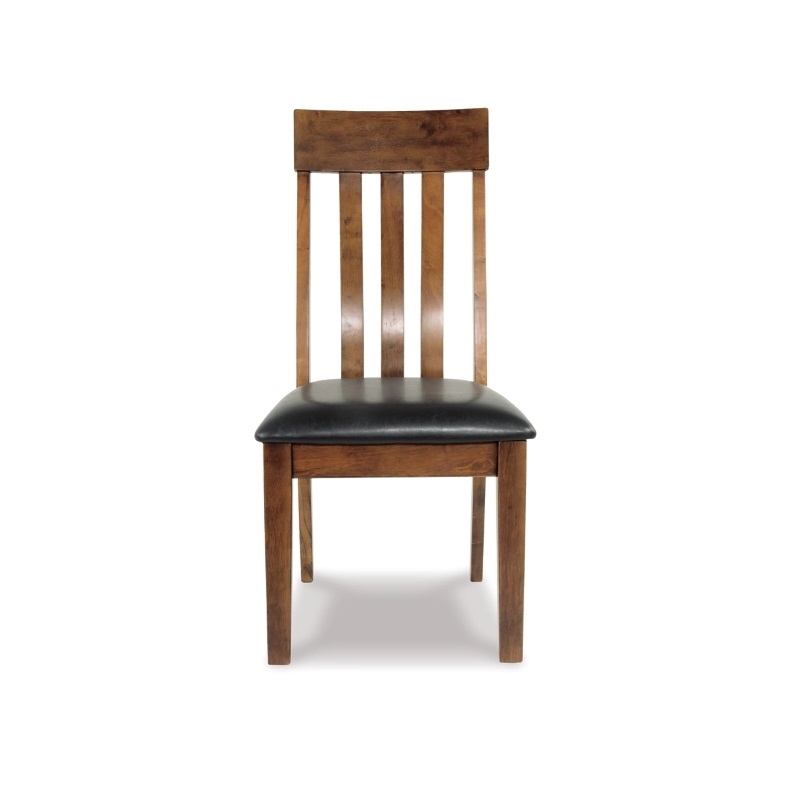 Bowery Hill Set of 2 Upholstered Dining Chairs in Medium Brown