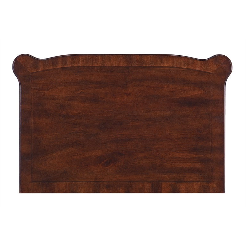 Bowery Hill King Bed & 2 Nightstands Set in Cherry Brown