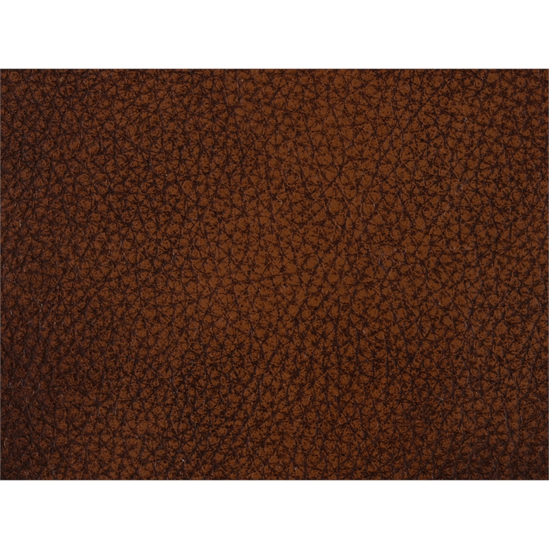 Bowery Hill Living Room Set of Leather Sofa & 2 Club Chairs in Dark Brown