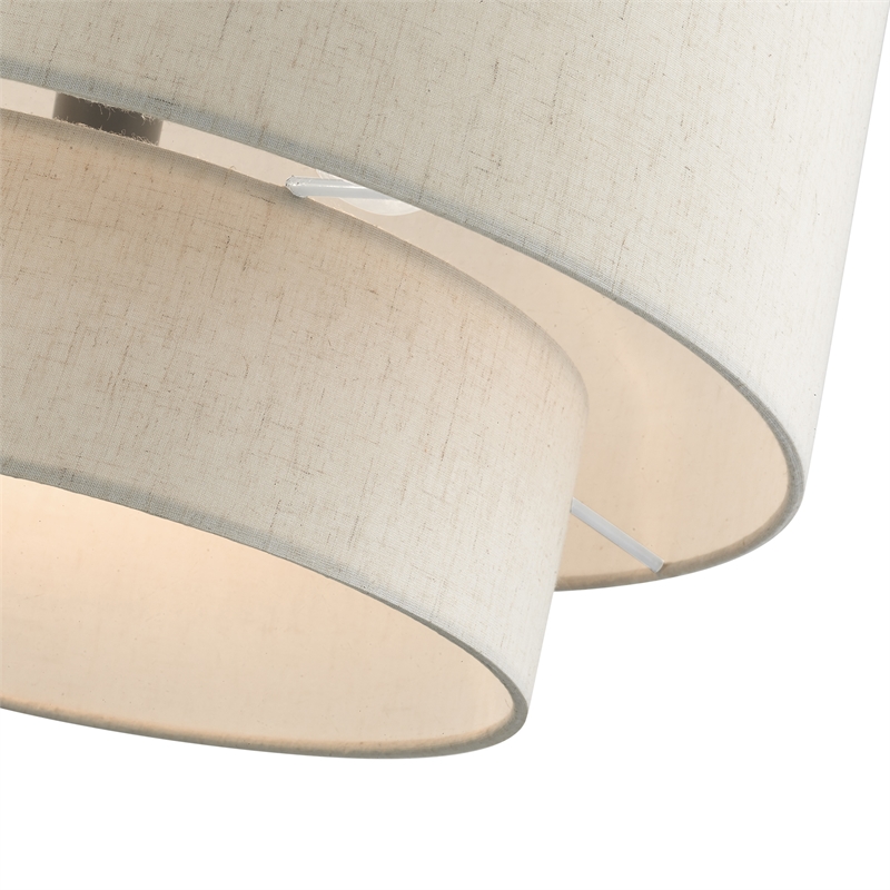 Bowery Hill 3-Light Modern Metal & Fabric Pendant in English Bronze