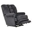 Bowery Hill Power Lay Flat Recliner in Blue Polyester Fabric