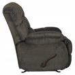 Bowery Hill Traditional Chaise Rocker Recliner in Gray Polyester Fabric