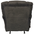 Bowery Hill Traditional Chaise Rocker Recliner in Gray Polyester Fabric