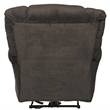 Bowery Hill Power Lay Flat Recliner in Gray Polyester Fabric
