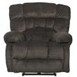 Bowery Hill Power Lay Flat Recliner in Gray Polyester Fabric