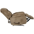 Bowery Hill Chaise Rocker Recliner in Chateau Brown Polyester Fabric
