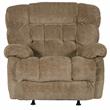 Bowery Hill Chaise Rocker Recliner in Chateau Brown Polyester Fabric