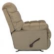 Bowery Hill Chaise Rocker Recliner with Heat & Massage in Beige Polyester Fabric