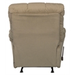 Bowery Hill Chaise Rocker Recliner with Heat & Massage in Beige Polyester Fabric