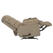 Bowery Hill Chaise Rocker Recliner with Heat & Massage in Beige Polyester Fabric