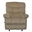 Bowery Hill Chaise Rocker Recliner with Heat & Massage in Beige Polyester Fabric