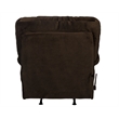 Bowery Hill Chaise Rocker Recliner in Chocolate Brown Polyester Fabric
