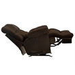 Bowery Hill Chaise Rocker Recliner in Chocolate Brown Polyester Fabric