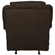 Bowery Hill Chaise Rocker Recliner in Chocolate Brown Polyester Fabric