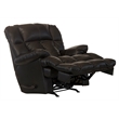 Bowery Hill Chaise Rocker Recliner in Brown Top Grain Italian Leather