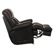 Bowery Hill Chaise Rocker Recliner in Brown Top Grain Italian Leather