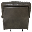 Bowery Hill Chaise Rocker Recliner in Gray Top Grain Italian Leather