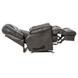 Bowery Hill Chaise Rocker Recliner in Gray Top Grain Italian Leather
