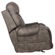 Bowery Hill Power Rocker Recliner with Heat & Massage in Gray Polyester Fabric