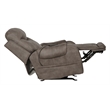 Bowery Hill Power Rocker Recliner with Heat & Massage in Gray Polyester Fabric